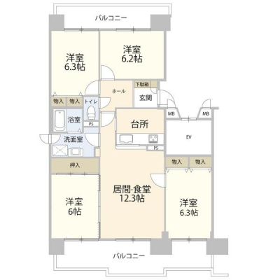 �Ԏ��}�@��؂ȉƑ��̈���ł���y�b�g�ƈꏏ�ɕ�点��4LDK�}���V�����ł��B